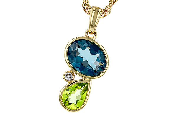 H302-54044: NECKLACE 2.43 SEMI-PREC (PER,LBT) 2.45 TGW