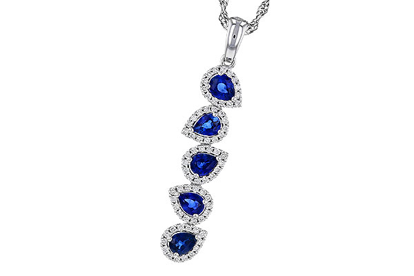 H302-54090: NECKLACE .95 TW SAPPIRE 1.19 TGW