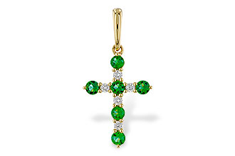 K302-47690: PENDANT .27 TW EMERALD .35 TGW