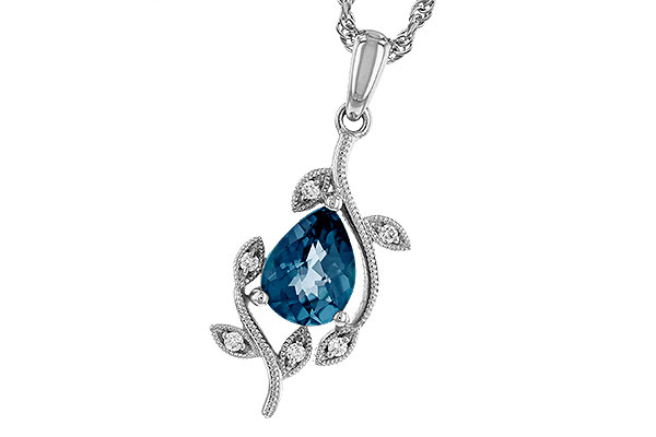 K302-49517: NECK 1.20 LONDON BLUE TOPAZ 1.25 TGW (8x6MM LBT)