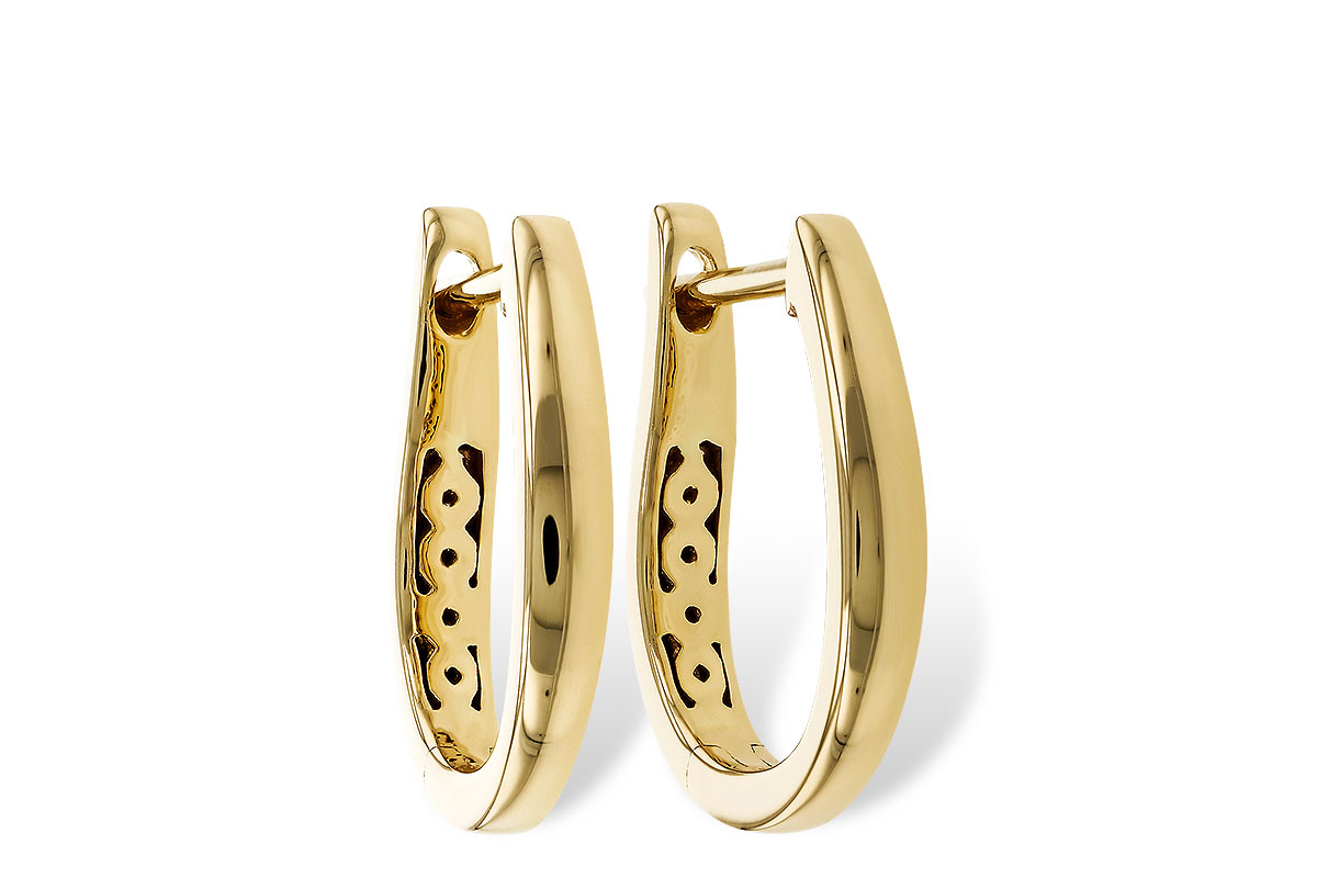 K302-51344: GOLD EARRINGS (15MM)