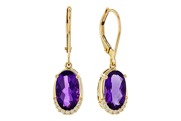 K302-53181: EARRINGS 2.70 TW AMETHYST 2.78 TGW (10x6MM OV)