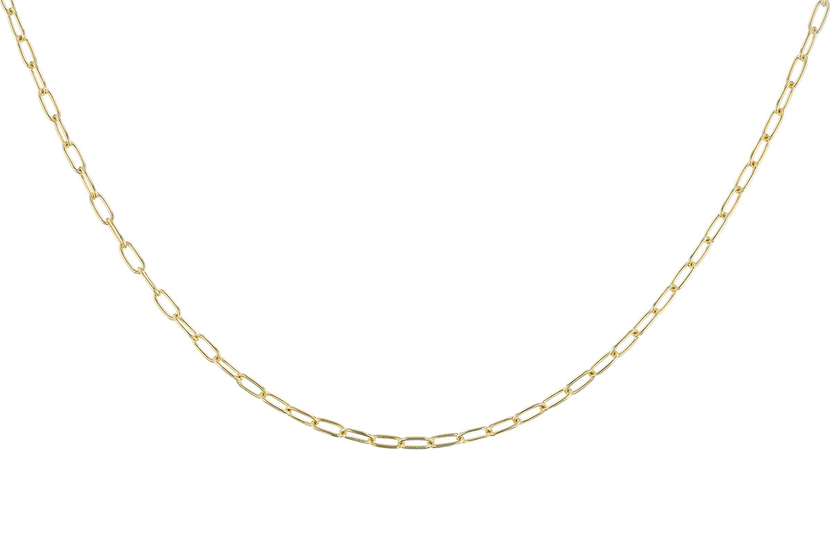 L301-60444: PAPERCLIP SM (22IN, 2.40MM, 14KT, LOBSTER CLASP)