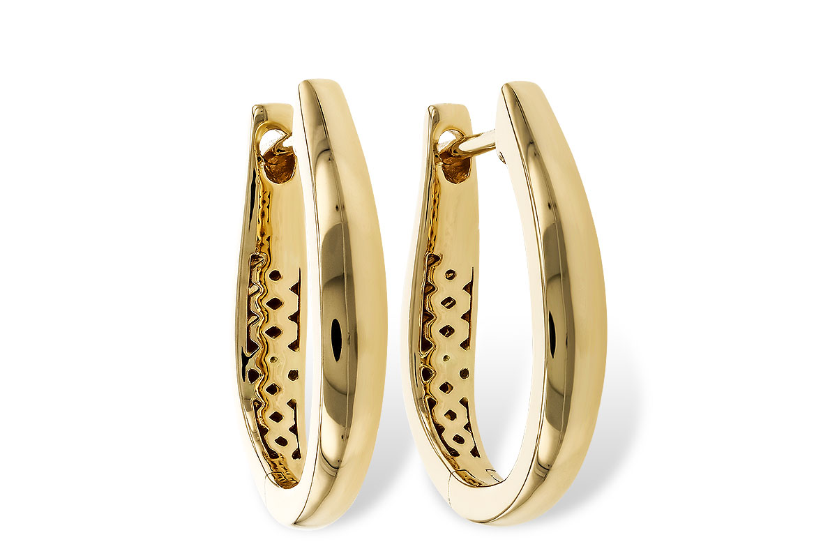L302-51353: GOLD EARRINGS (17MM)