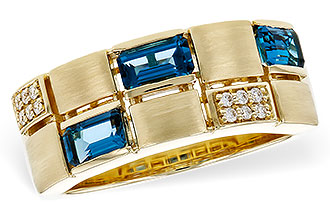L302-52253: LDS RG .94 LONDON BLUE TOPAZ 1.00 TGW