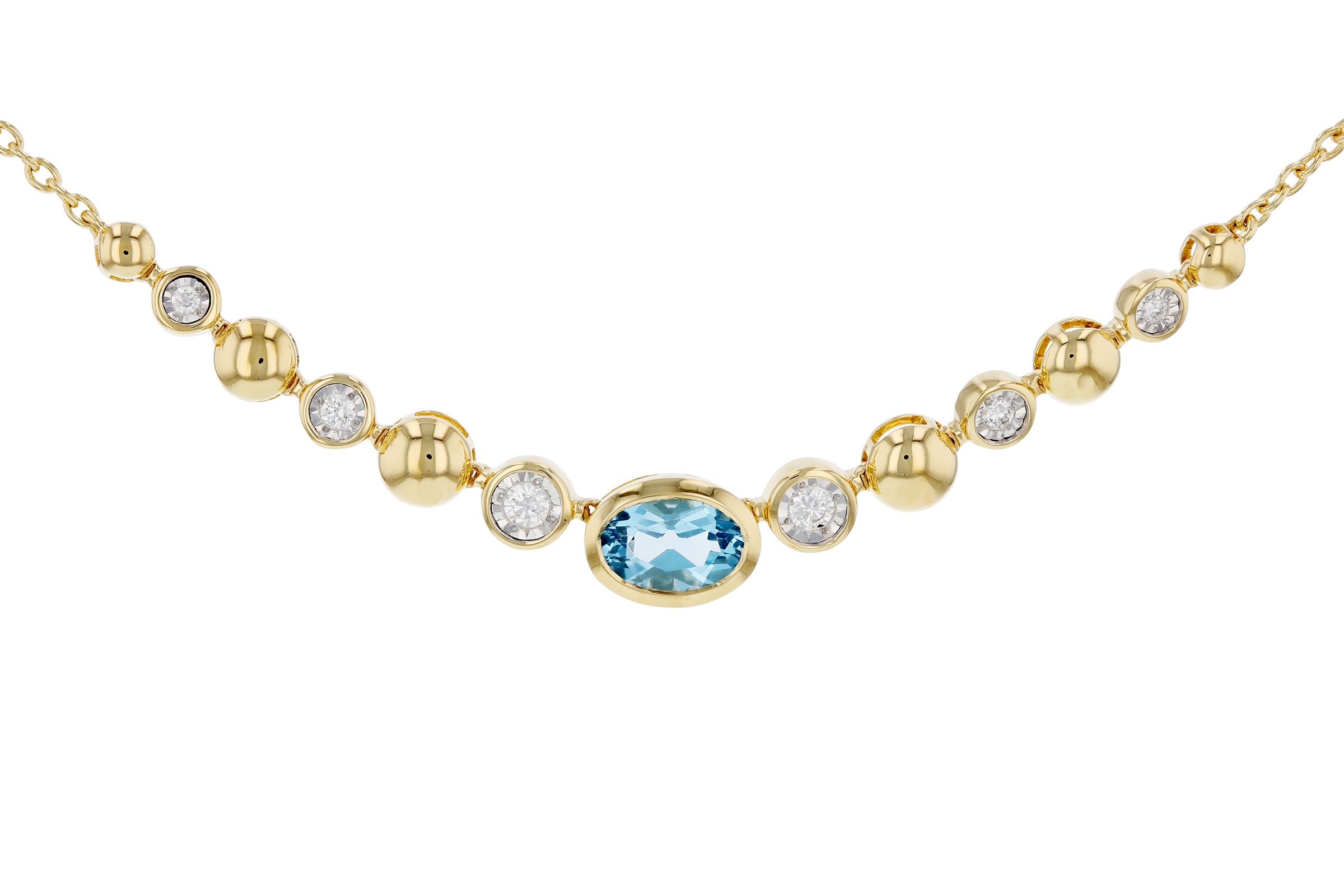 L303-37699: NECKLACE .83 SWISS BLUE TOPAZ .95 TGW (17")