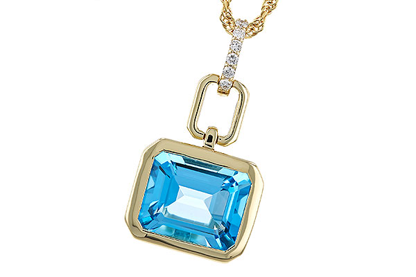 M302-49544: NECKLACE 3.26 BLUE TOPAZ 3.30 TGW (10x8MM BT)