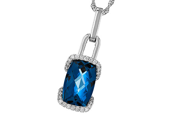 M302-54035: NECK 3.75 LONDON BLUE TOPAZ 3.90 TGW (12x8MM LBT)